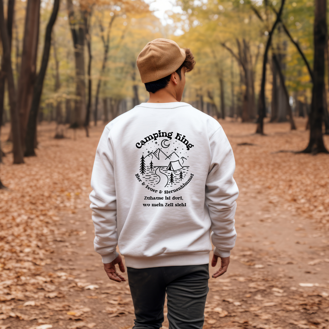 "Camping King Zelt" - Premium Organic Sweatshirt Gr. XS - XXL