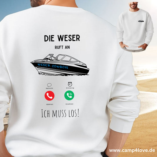 "Weser Cowboy" - Classic Sweatshirt Gr. S - 4XL - beidseitig bedruckt